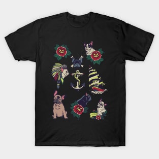 French Bulldog Tattoo T-Shirt